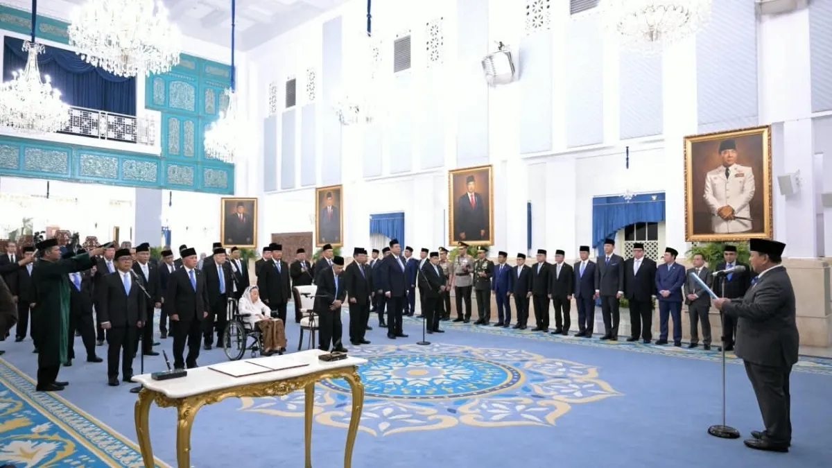Presiden Prabowo Subianto resmi menangkat 26 anggota Dewan Pertimbangan Presiden (Wantimpres) Republik Indonesia pada Jumat, 2 Oktober 2026 di Istana Negara, Jakarta. - dok BPMI Setpres