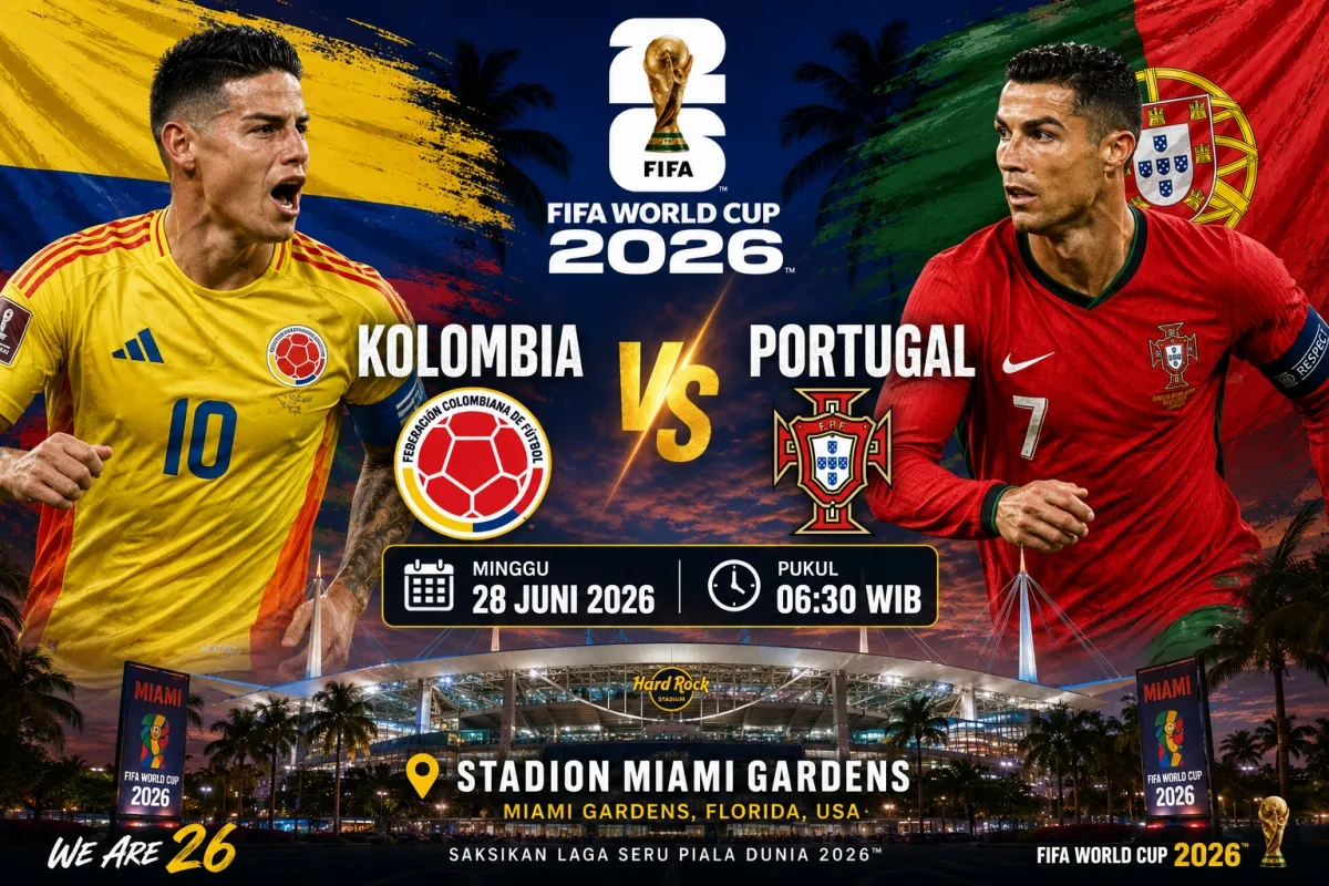 Kolombia vs Portugal, Jadwal dan Skenario Juara Grup K
