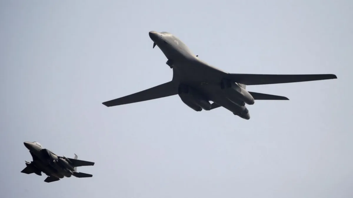 Pesawat pengebom B-1 milik AS - dok Reuters