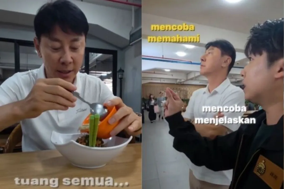 Shin Tae Yong jajan di kantin Binus