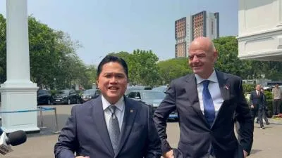 Erick Thohir Dampingi Presiden FIFA Bertemu Prabowo di Istana