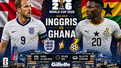 Inggris vs Ghana: Kane, Partey dan Tiket 32 Besar Grup L