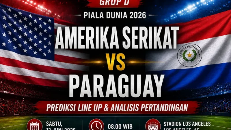 Prediksi Line Up USA vs Paraguay: Ujian Perdana Pochettino di Piala Dunia 2026
