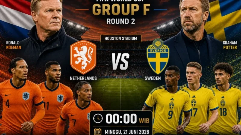 Belanda vs Swedia, Laga Hidup-Mati Grup F Piala Dunia 2026