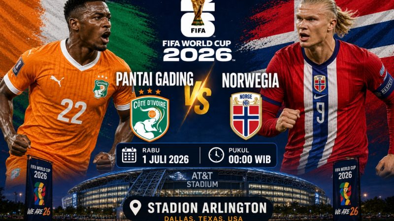 Prediksi Pantai Gading vs Norwegia, Haaland Diuji Tembok Gajah