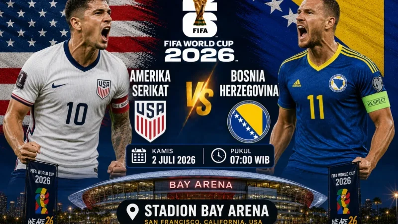 Prediksi Amerika Serikat vs Bosnia, Pulisic Siap Jadi Pembeda