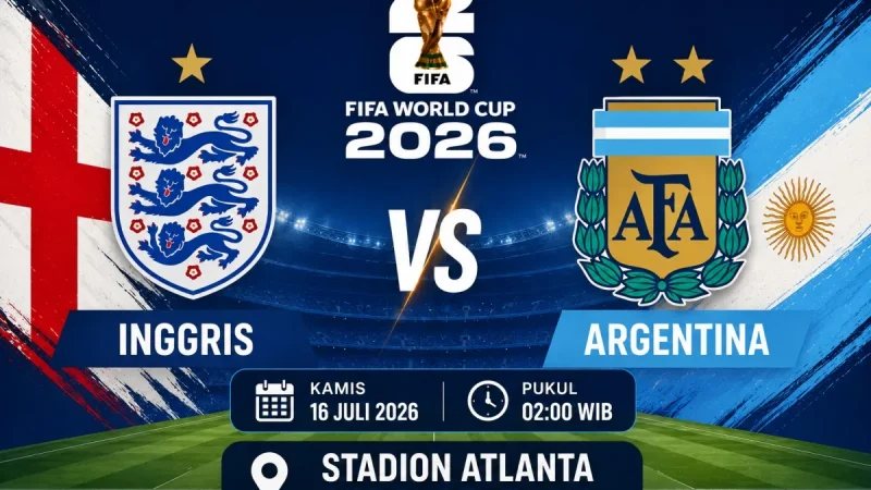 Prediksi Inggris vs Argentina, Final 60 Tahun Menanti The Three Lions