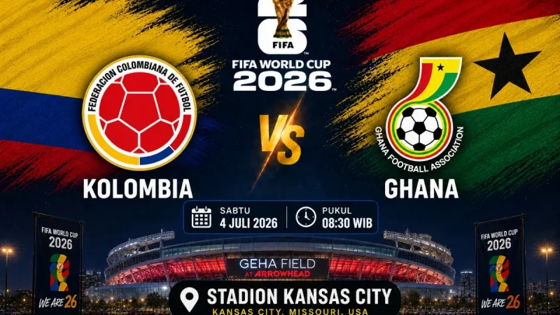 Prediksi Kolombia vs Ghana, Line-up dan Peluang 16 Besar