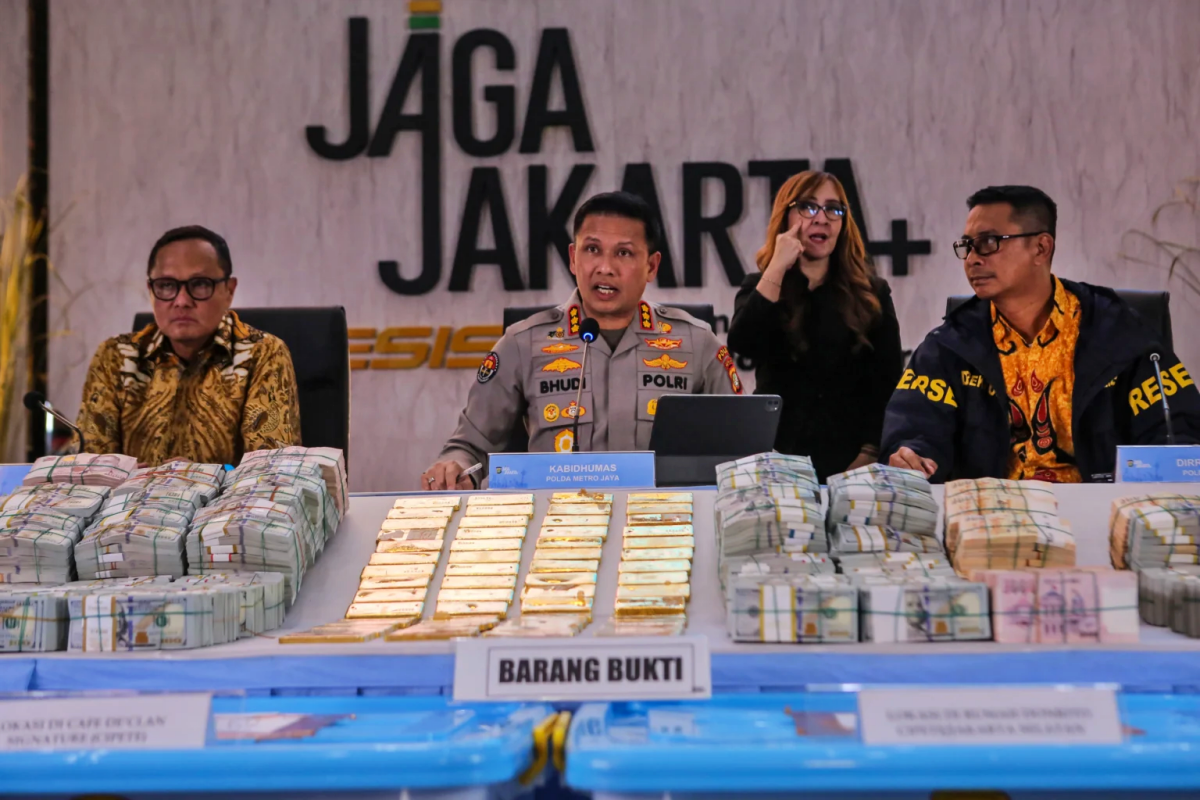 Konferensi Pers Polda Metro Jaya Hasil Penggerebekan Cipete