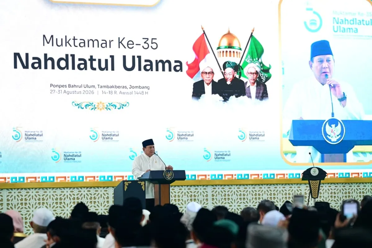 Prabowo Kenalkan Istilah Jas Hijau Saat Buka Muktamar NU ke-35